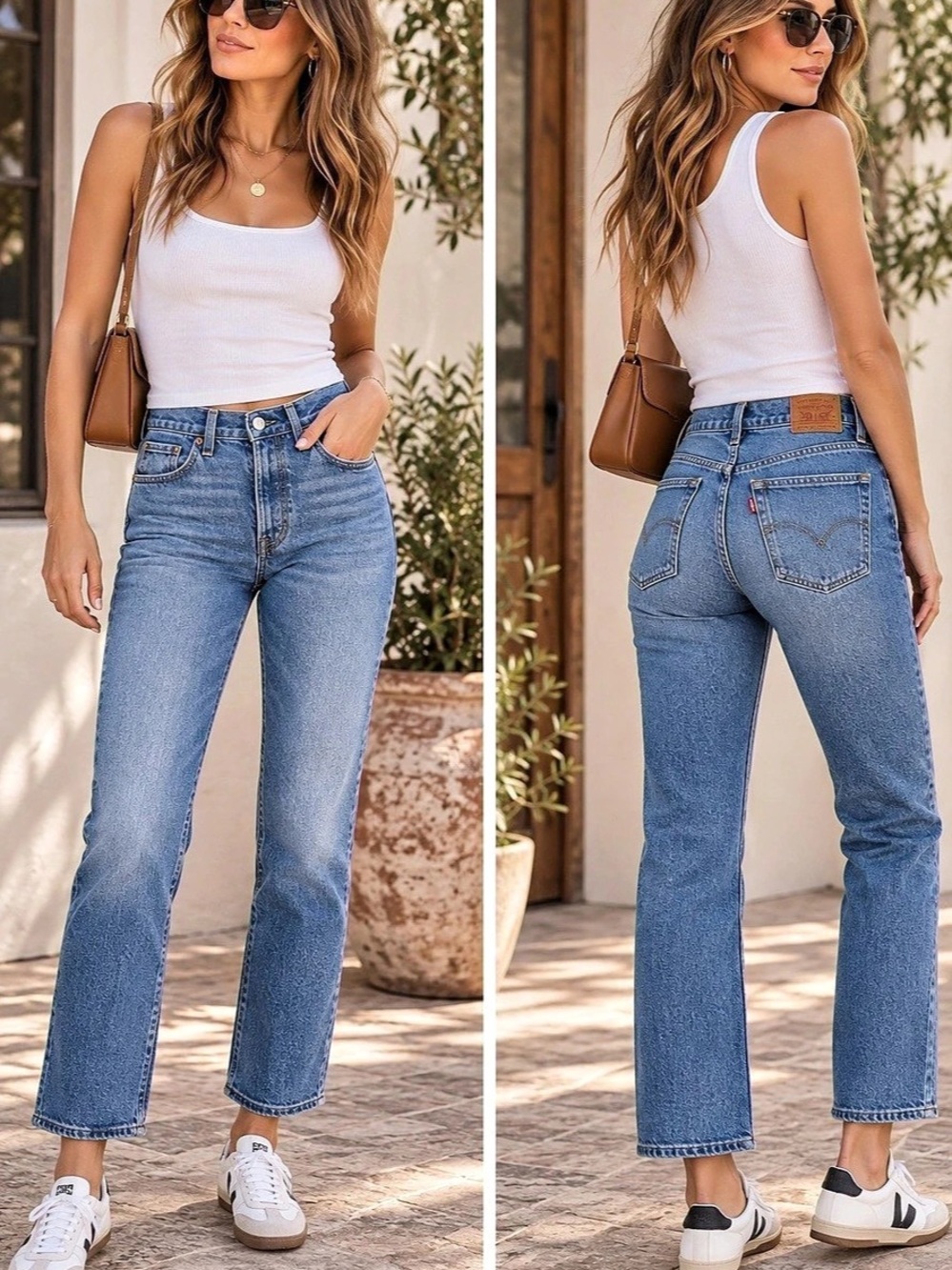 Levi’s Ribcage Straight Ankle High Rise Button Fly Jeans 27